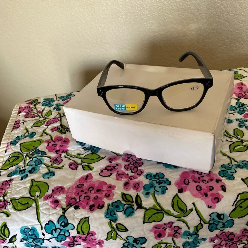 💼Black Frame Readers with Blue Light Protection +2.00 Power - Picture 5 of 7